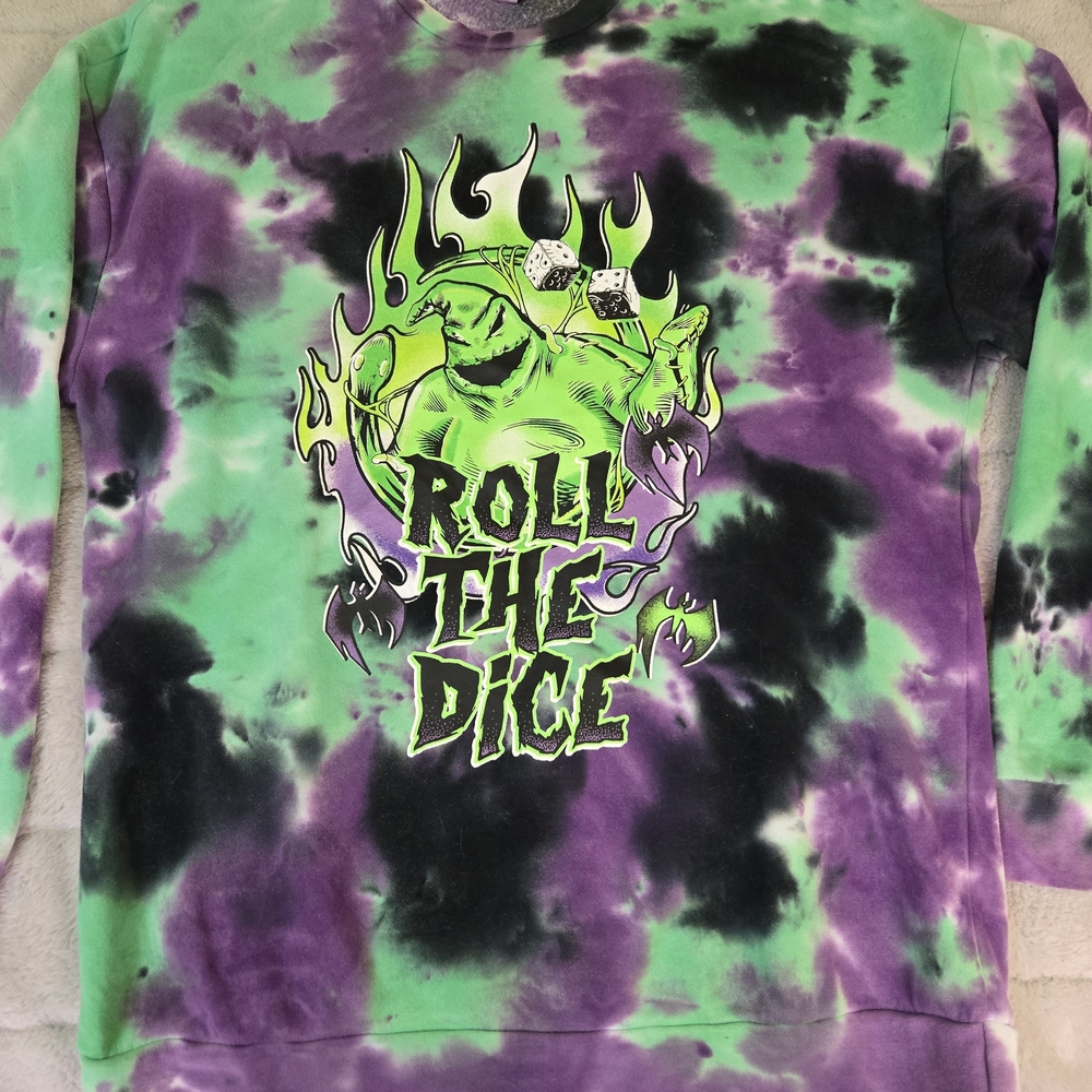 Disney Green and Purple Tie-Dye Sweatshirt